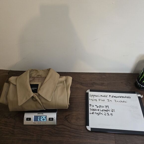 Colebrook & Co Leather Jacket Women Medium Button Up Tan Neutral Beige - Picture 9 of 12